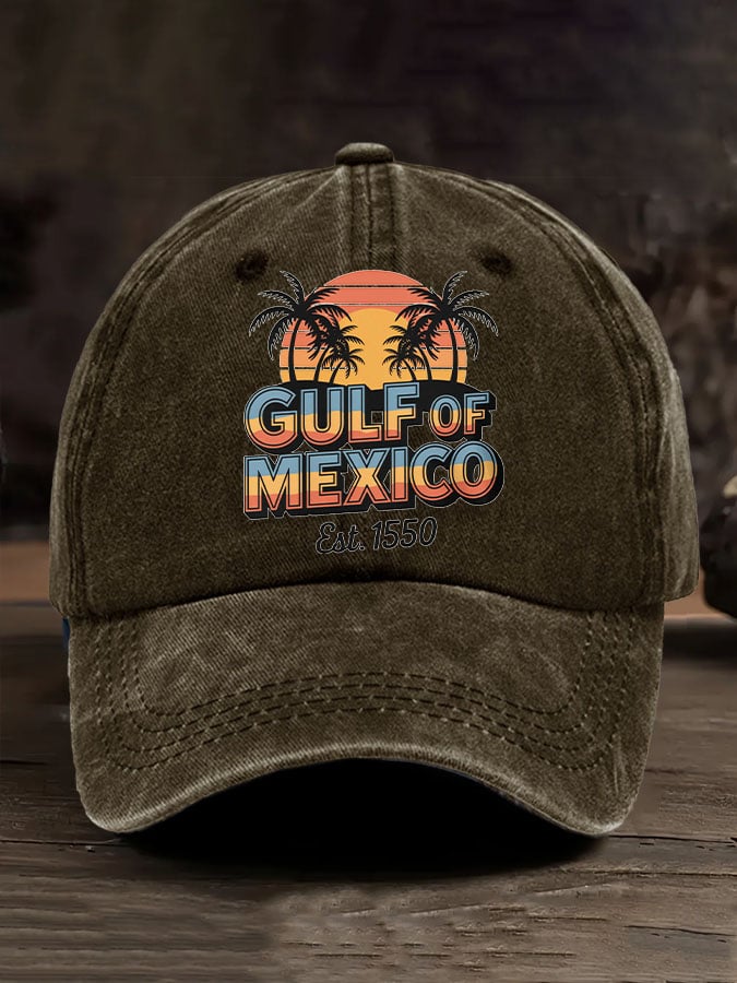 Gulf Of Mexico Printed Baseball Cap