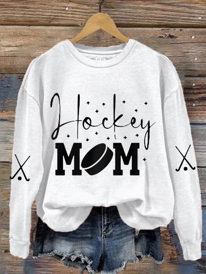 Women's Hockey Mom Hockey Gameday Casual Sweatshirt