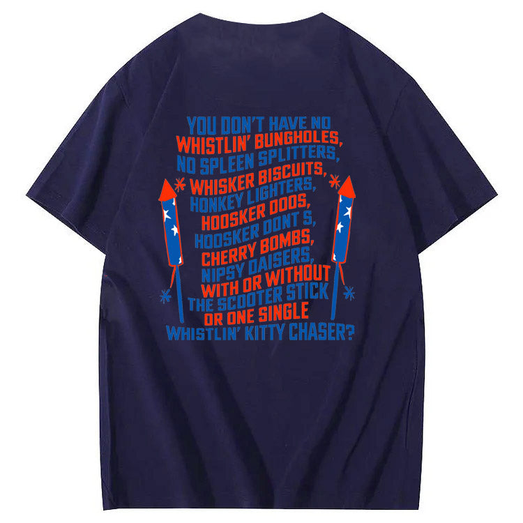 Get ready for 4th of July with this Joe Dirt Pattern Print T-Shirt