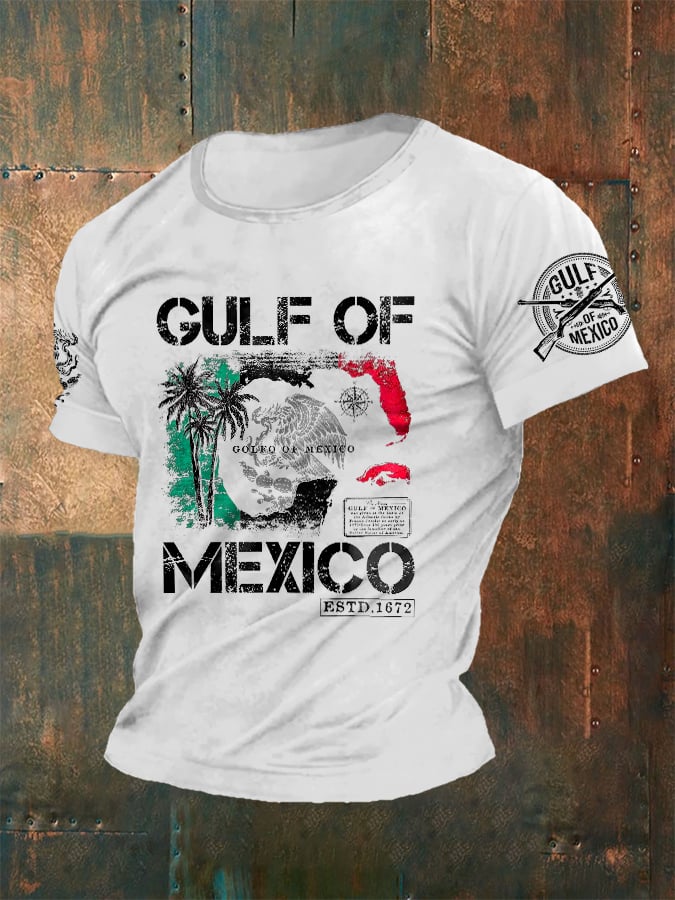 Men's Gulf Of Mexico Printed Round Neck T-Shirt