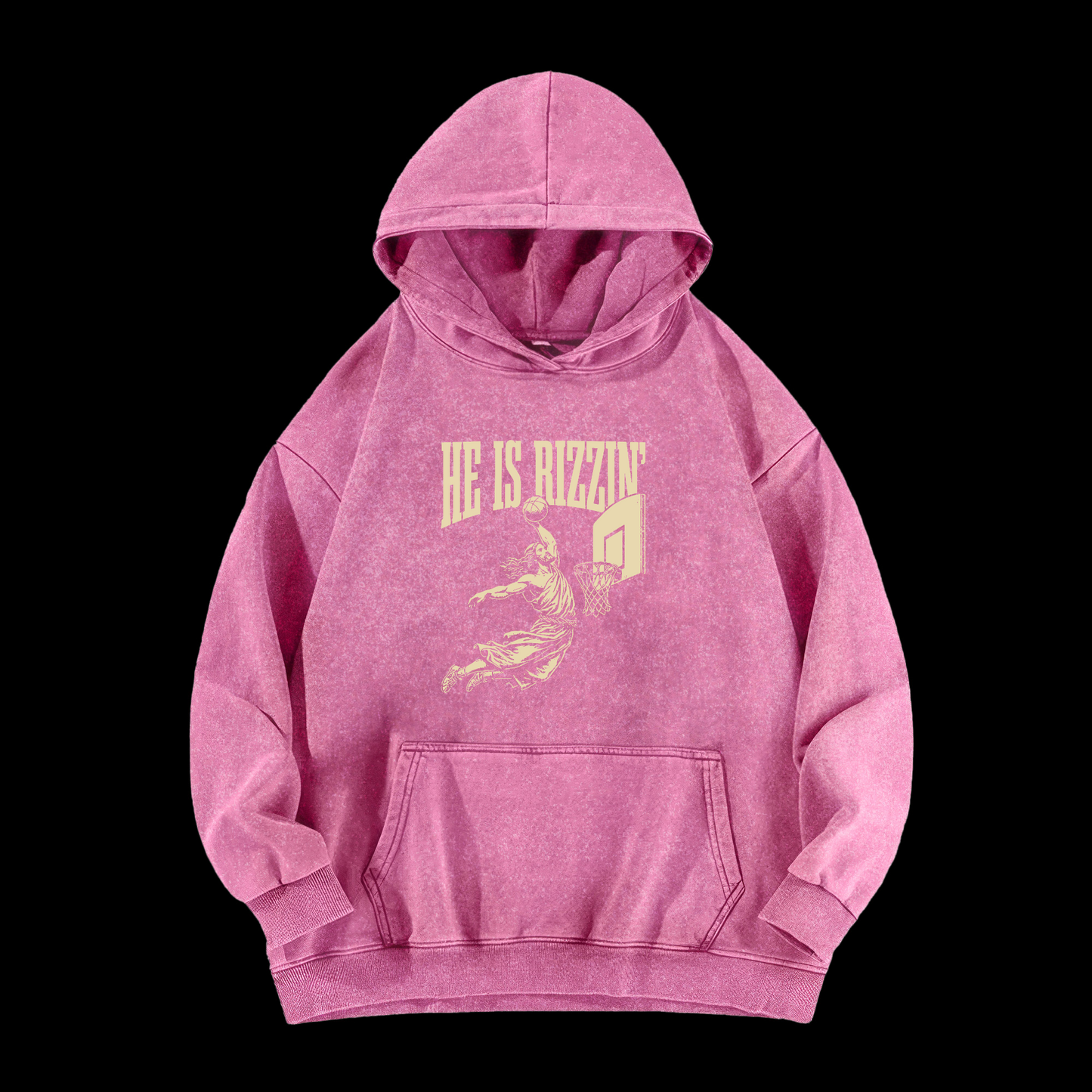 He Is Rizzin' Washed Hoodie