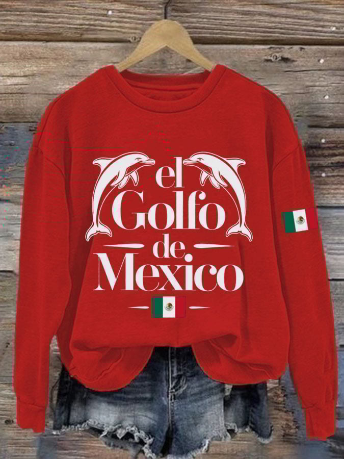 Women's Gulf Of Mexico Print Casual Sweatshirt