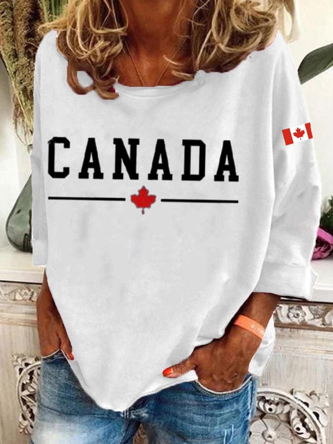 Women'S Canada Print Sweatshirt