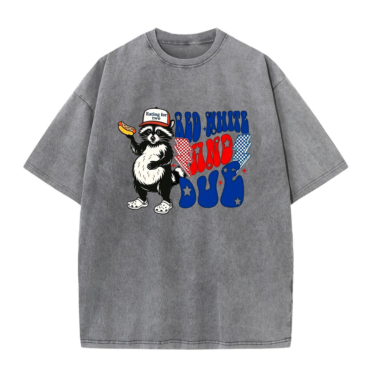 Red White And Feral Washed T-Shirt