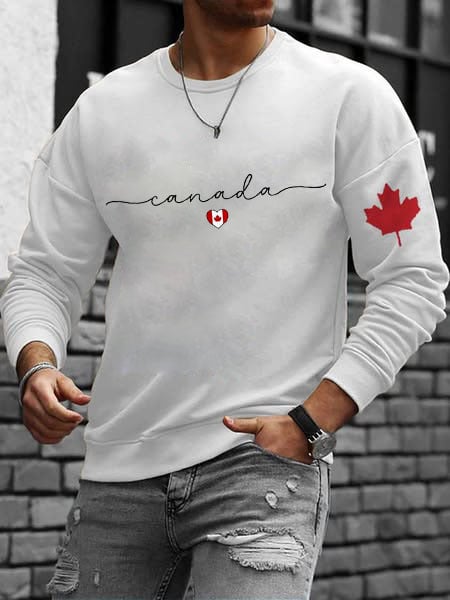 Men's Retro Canada Print Sweatshirt