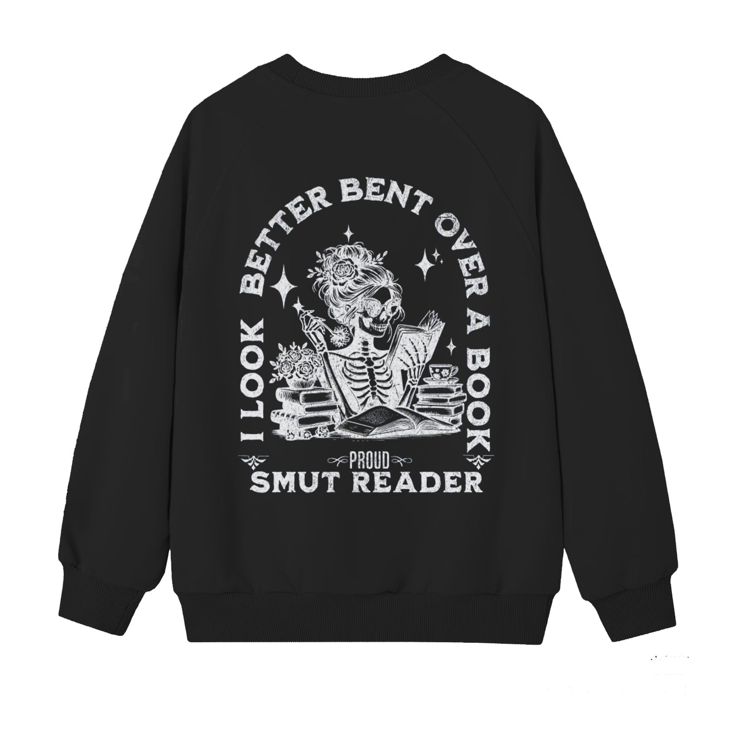 Women's Better Bent Over A Book Smut Reader Art Pattern Print Sweatshirt