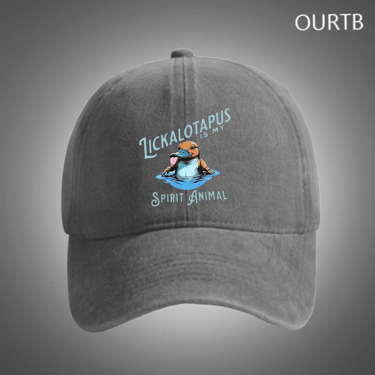 Lickalotapus Is My Spirit Animal Funny Art Print Unisex Distressed Cotton Washed Art Print Hat