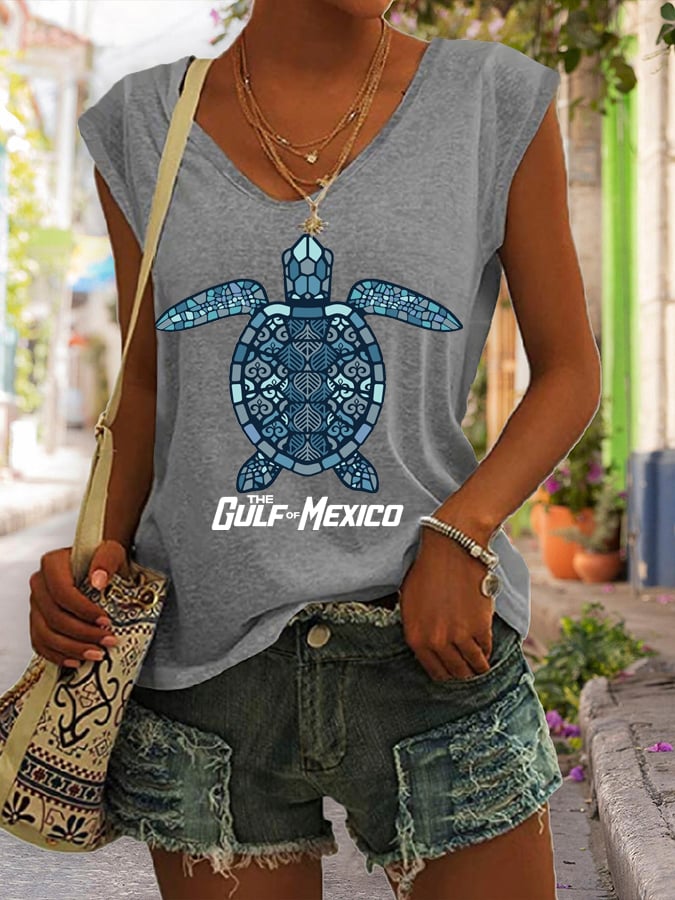 Women's Gulf Of Mexico Print Tank Top