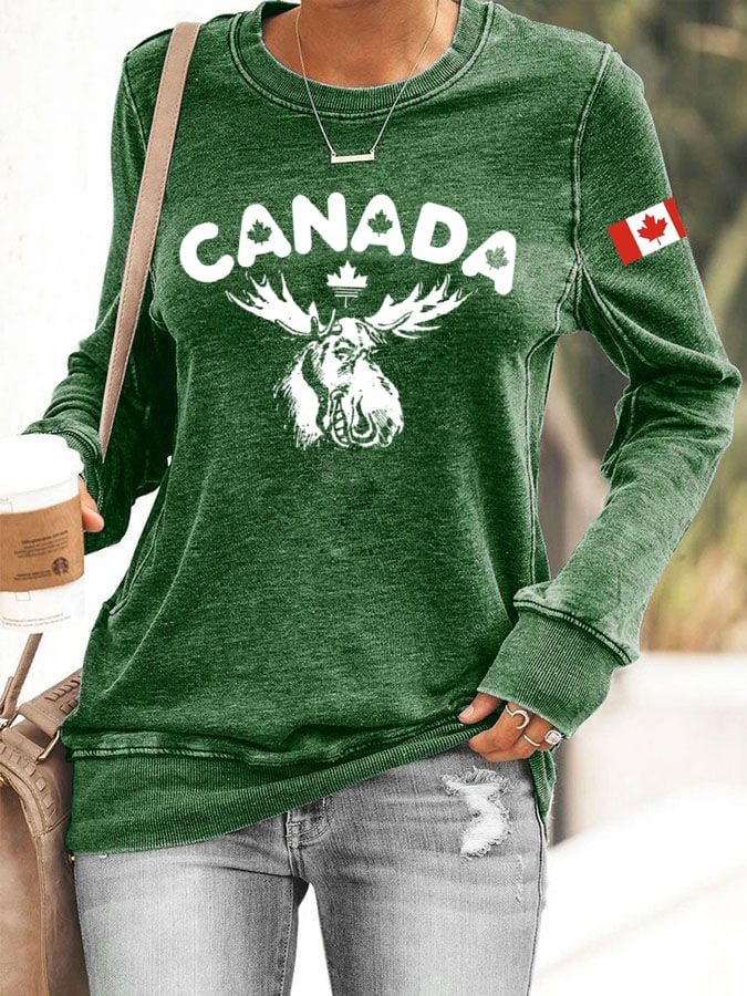 Women's Canada Print Sweatshirt