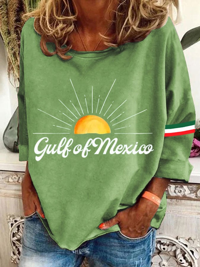 Women's Gulf Of Mexico Print Casual Sweatshirt