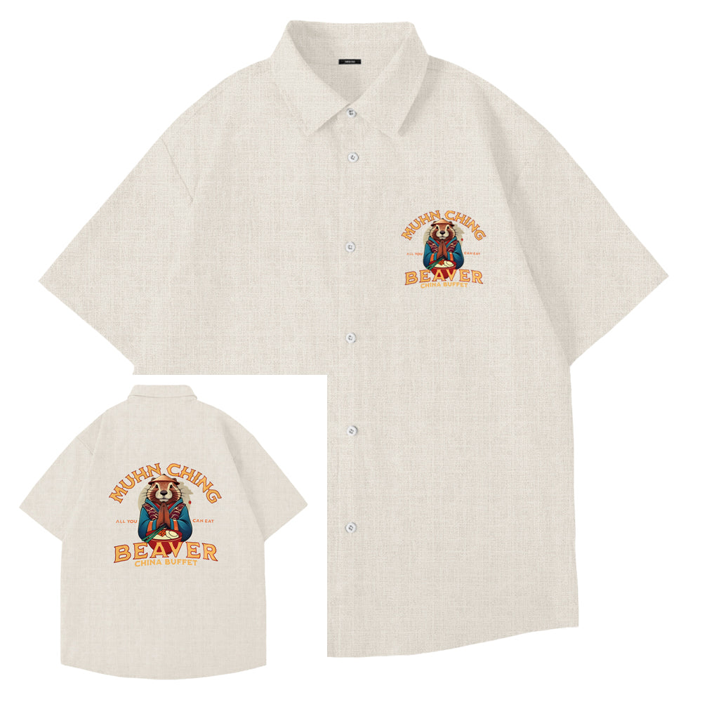 Muhn Ching All You Can Eat Beaver China Buffet Art Print Shirt