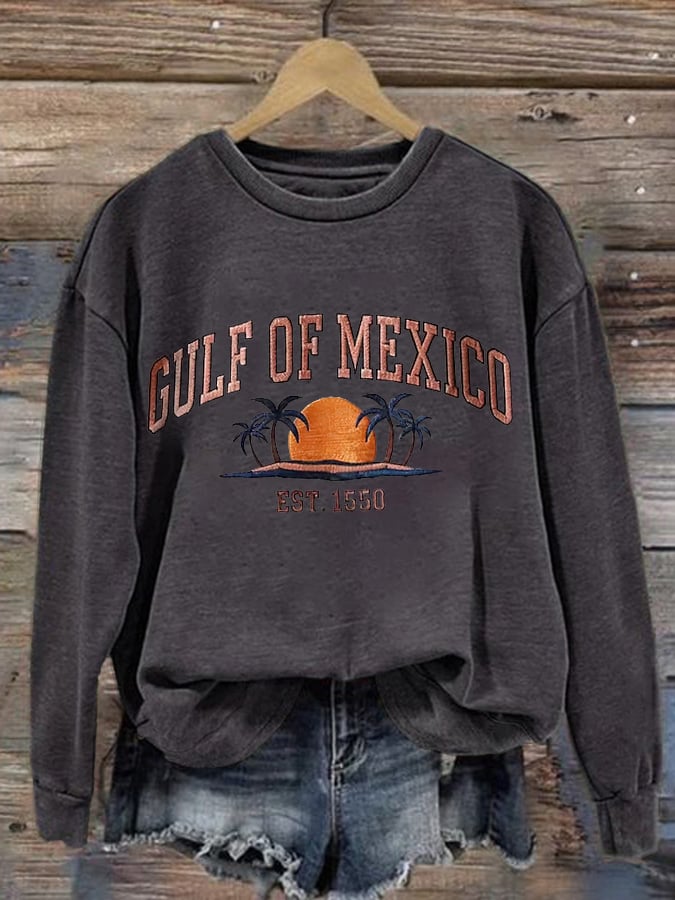 Women'S Gulf Of Mexico Print Sweatshirt