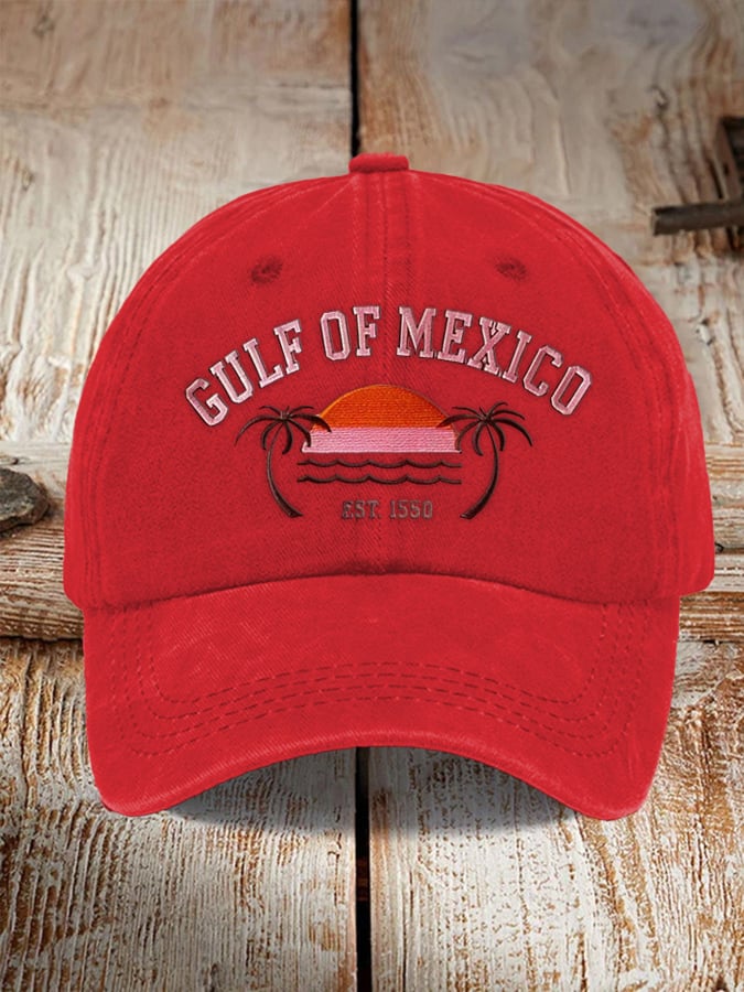 Unisex Gulf of Mexico 1550 Print Baseball Cap