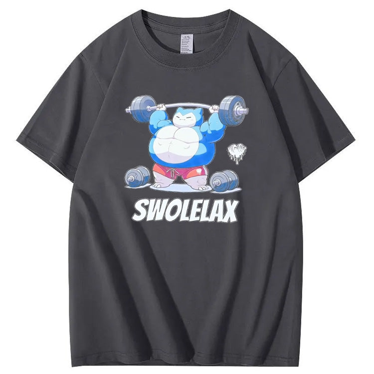 Swolelax Pattern Print Crew Neck T-Shirt
