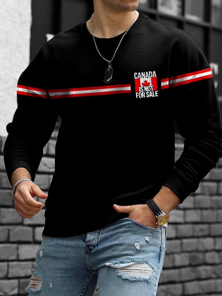 Men's Retro Canada Print Sweatshirt
