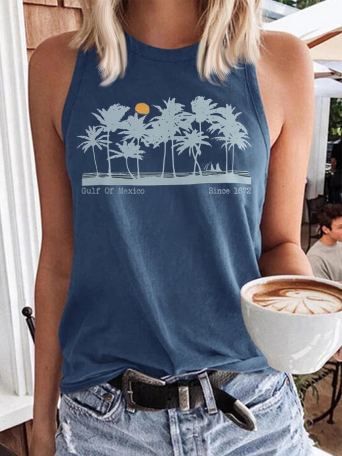 Women's Gulf of Mexico Est 1672 Print Vest
