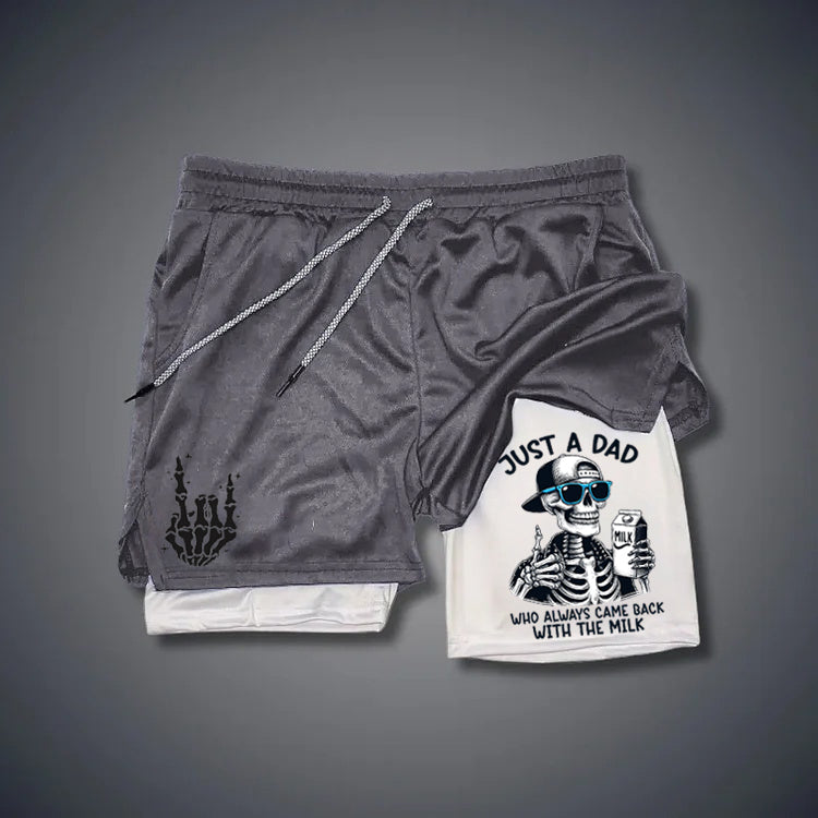 Just A Dad Who Always Came Back With The Milk Print Shorts Pants