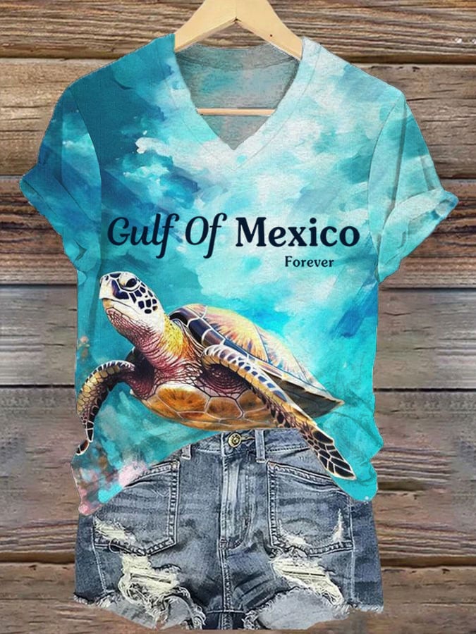 Women's Gulf Of Mexico Print T-Shirt