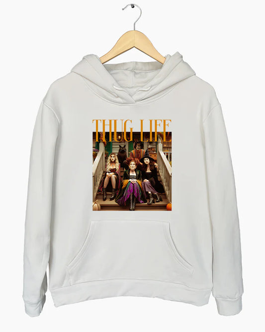 Hocus Pocus Thug Life Bad Witches Crop Hoodie