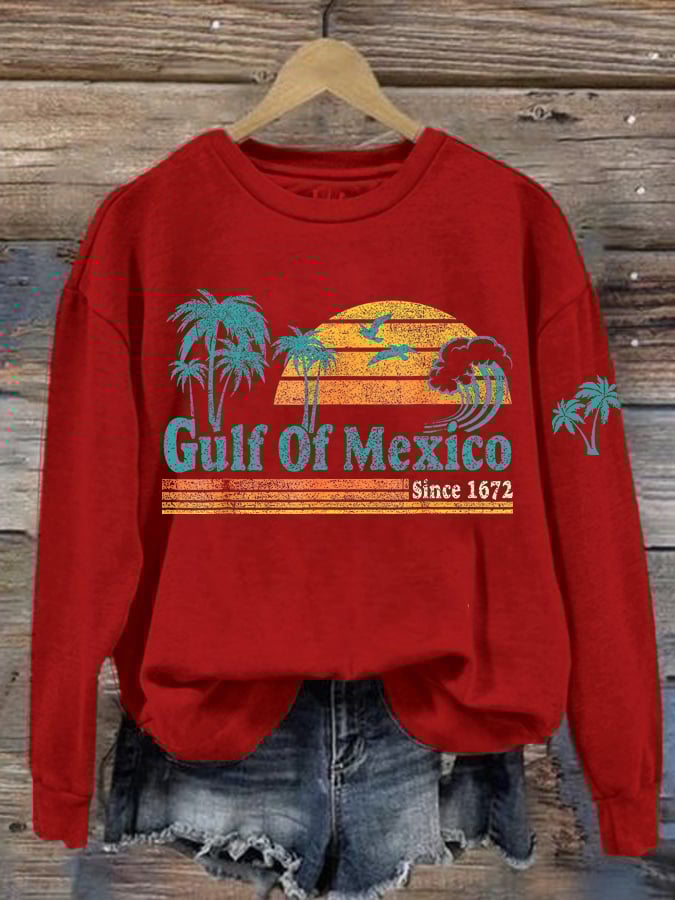 Women's Gulf Of Mexico Printed Sweatshirt