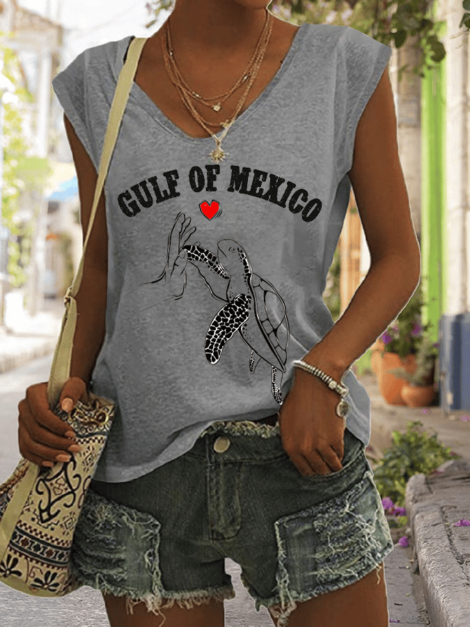 Women's Gulf Of Mexico Print Tank Top