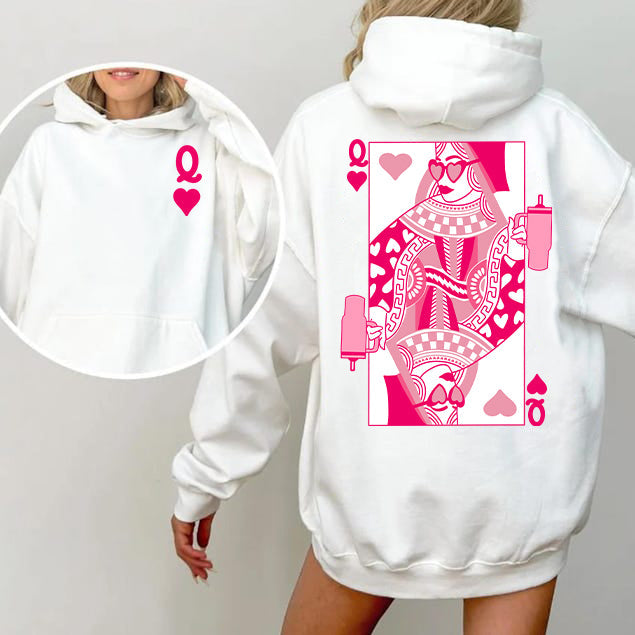 Queen of Hearts, Cards, Games, Valentine's Day Sweatshirt