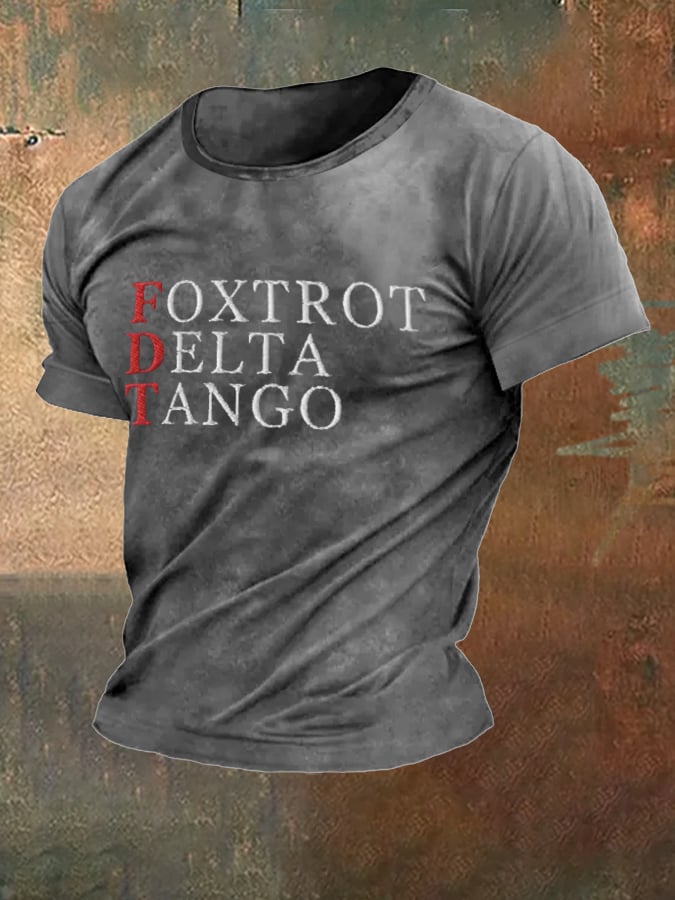 Men's Foxtrot Delta Tango Print T-Shirt
