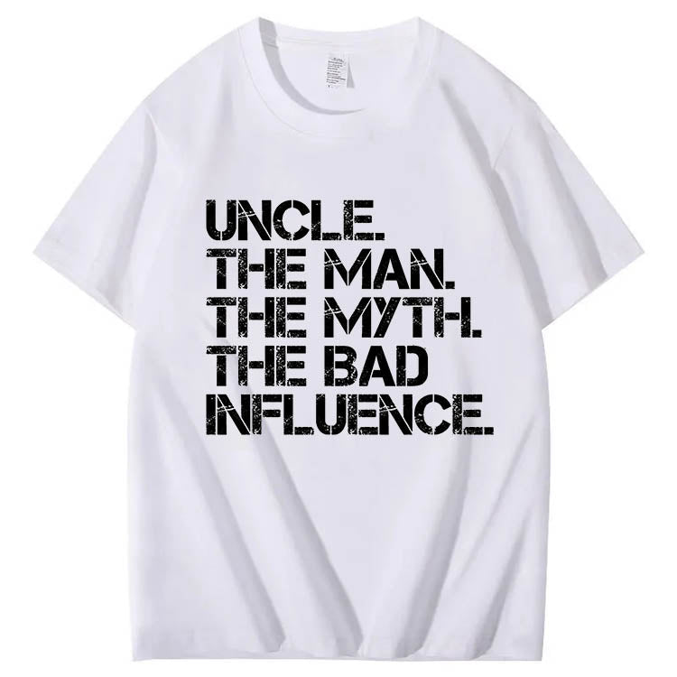 Papa The Man The Myth The Bad Influence Art Pattern Print T-Shirt