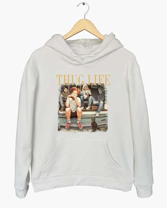 Hocus Pocus Thug Life Bad Witches Crop Hoodie