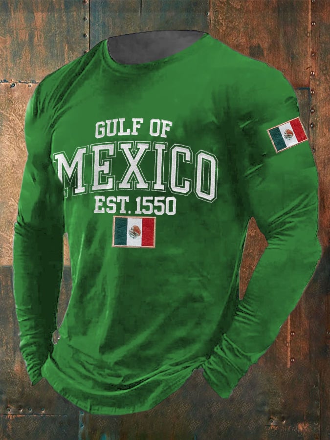 Men'S Retro Gulf of Mexico 1550 Print T-Shirt