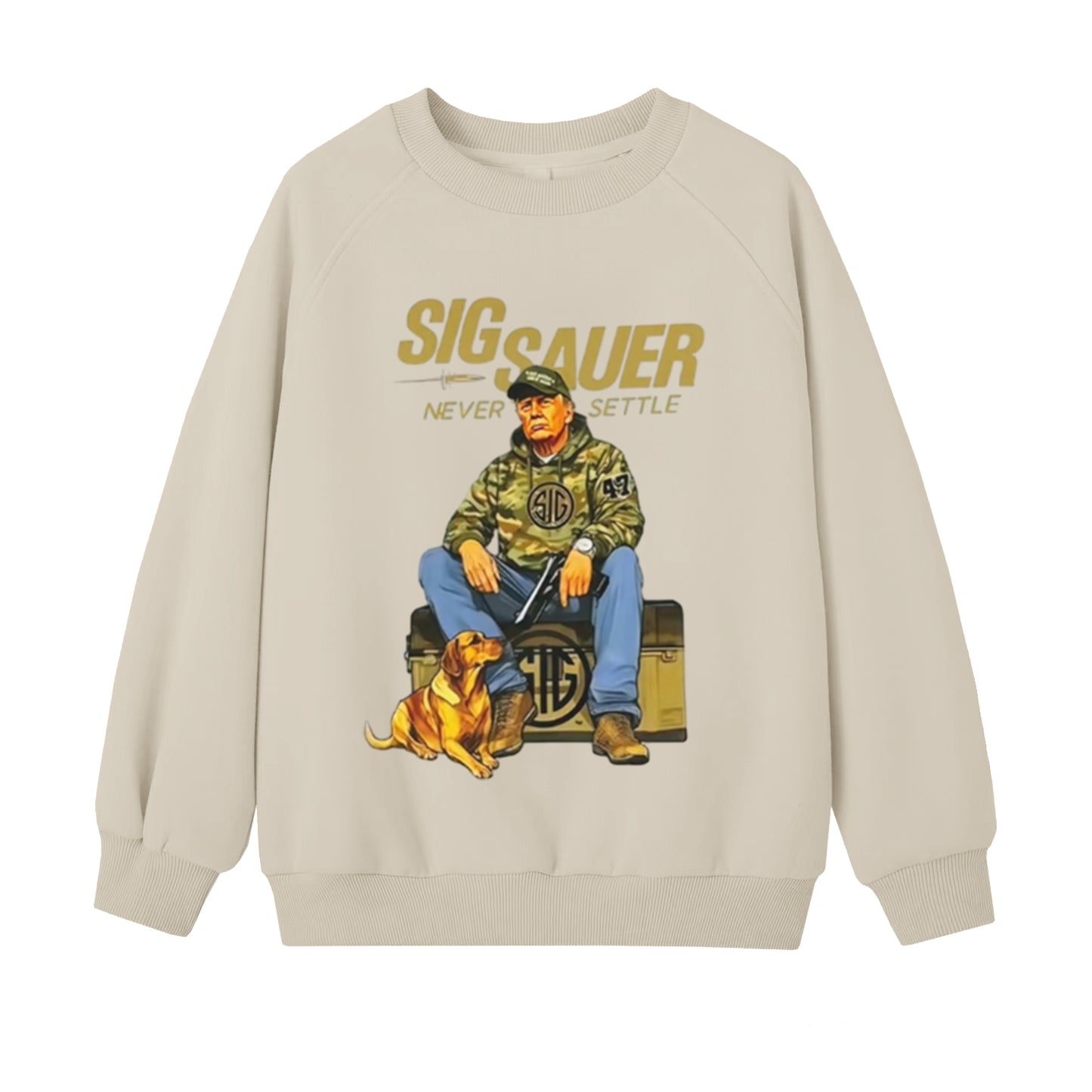 Women's Sic Sauer America Art Pattern Print Sweatshirt
