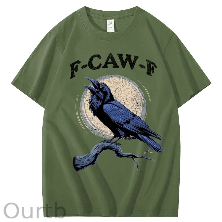 F-Caw-F Crow Raven 100% Cotton T-Shirt