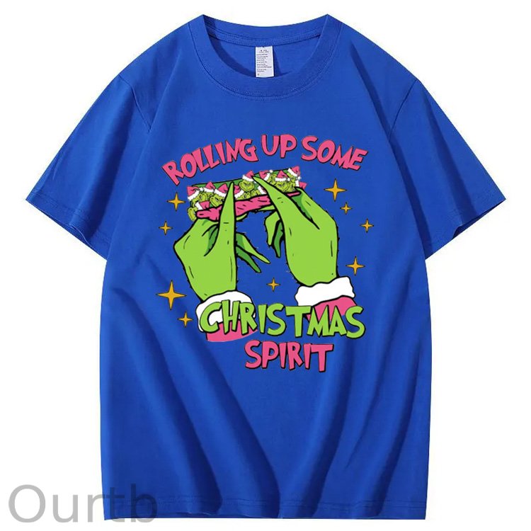 Rolling Up Some Christmas Spirit Pattern100% Cotton T-Shirt