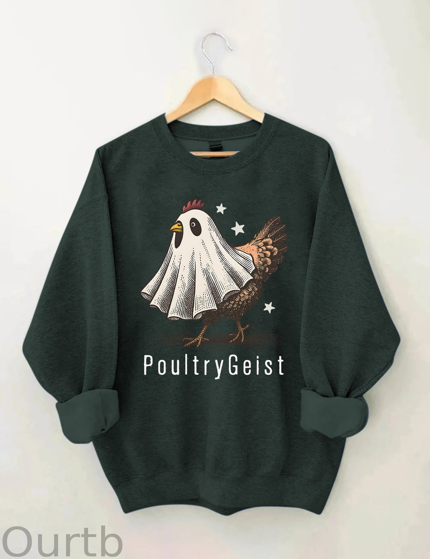 Halloween Funny Ghost Chicken Sweatshirt
