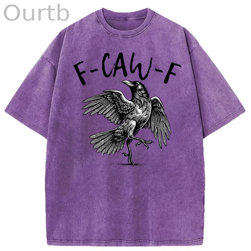 F-Caw-F Crow Washed Cotton T-Shirt