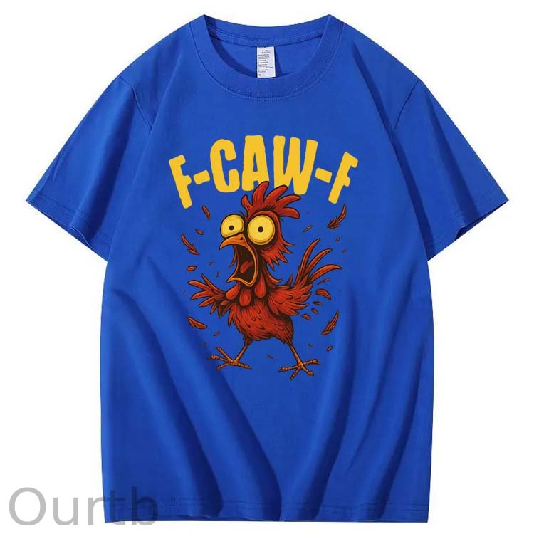F-Caw-F Crazy Hot Chickens Pattern100% Cotton T-Shirt