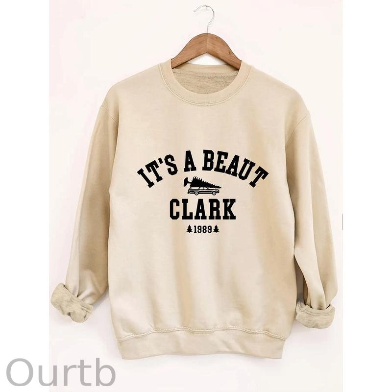It's A Beaut Clark 1989 Vintage Christmas 100% Cotton Fleece Sweatshirt