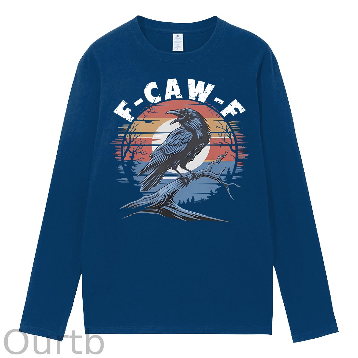 F-Caw-F Crow 100% Cotton Long Sleeve T-Shirt