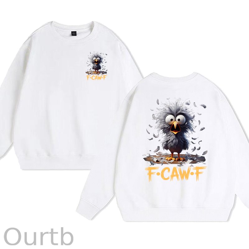 Funny F-Caw-F Chicken 100% Cotton Fleece Sweatshirt