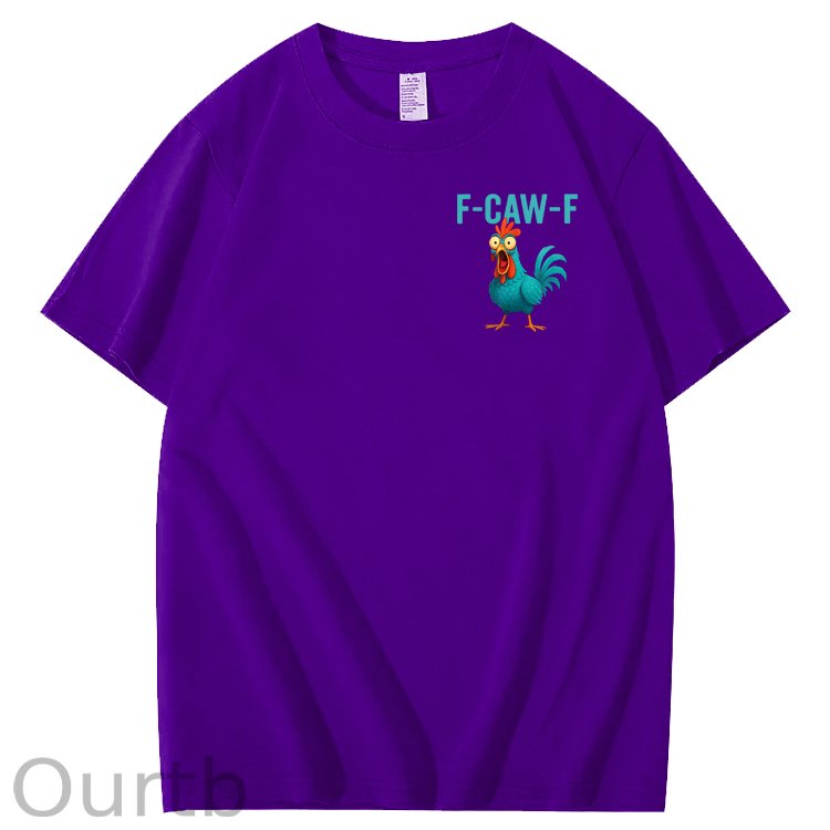 Funny Rooster Chicken F-Caw-F Chicken 100% Cotton T-Shirt