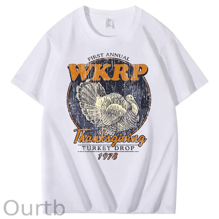 Thanksgiving Pattern100% Cotton T-Shirt