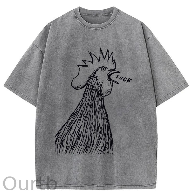 Unisex Bad Chicken Washed T-Shirt