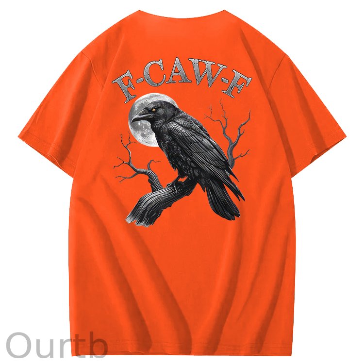 F-Caw-F Crow 100% Cotton Back T-Shirt