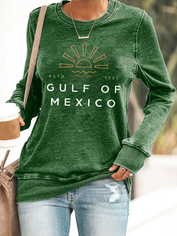 Women'S Gulf Of Mexico Print Sweatshirt