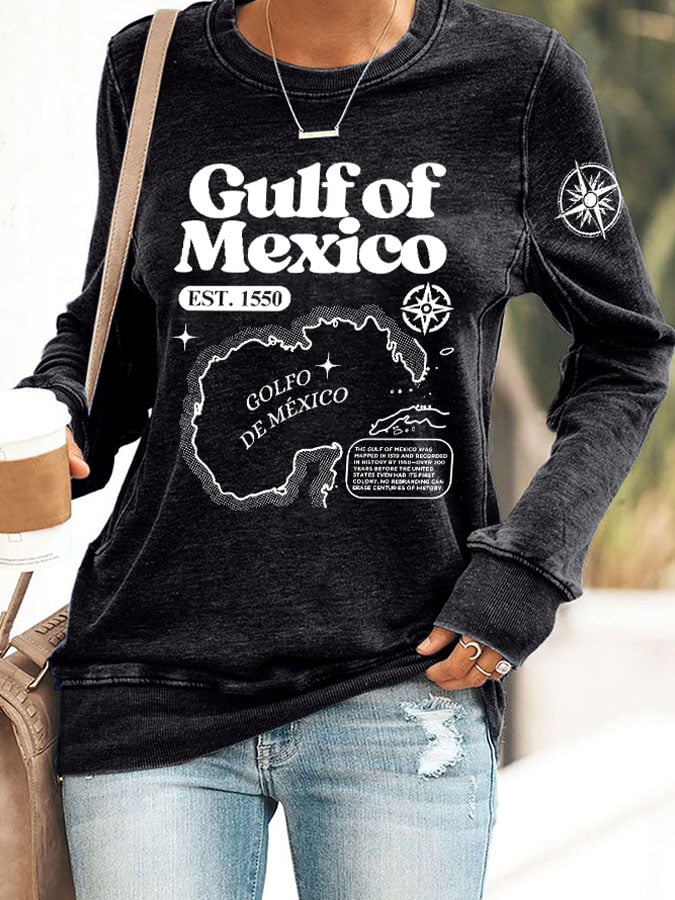 Women's Gulf Of Mexico Print Sweatshirt