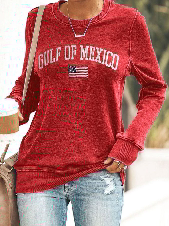 Women'S Gulf Of Mexico Print Sweatshirt
