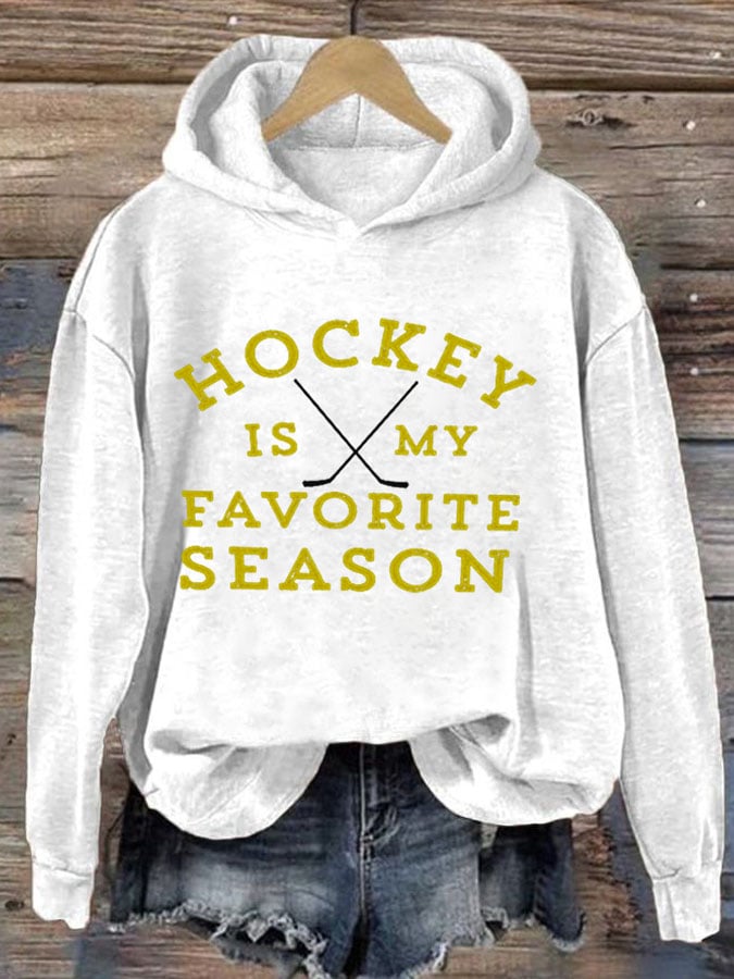 Women's Hockey Is My Favourite Season Print Casual Sweatshirt