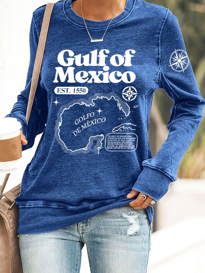 Women's Gulf Of Mexico Print Sweatshirt