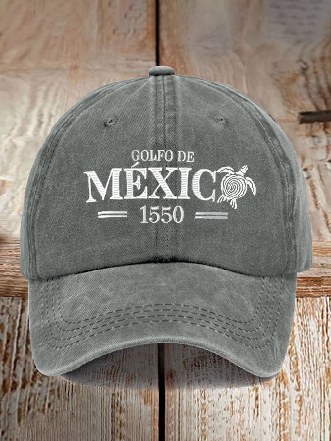 Gulf Of Mexico Est 1550 Printed Baseball Cap