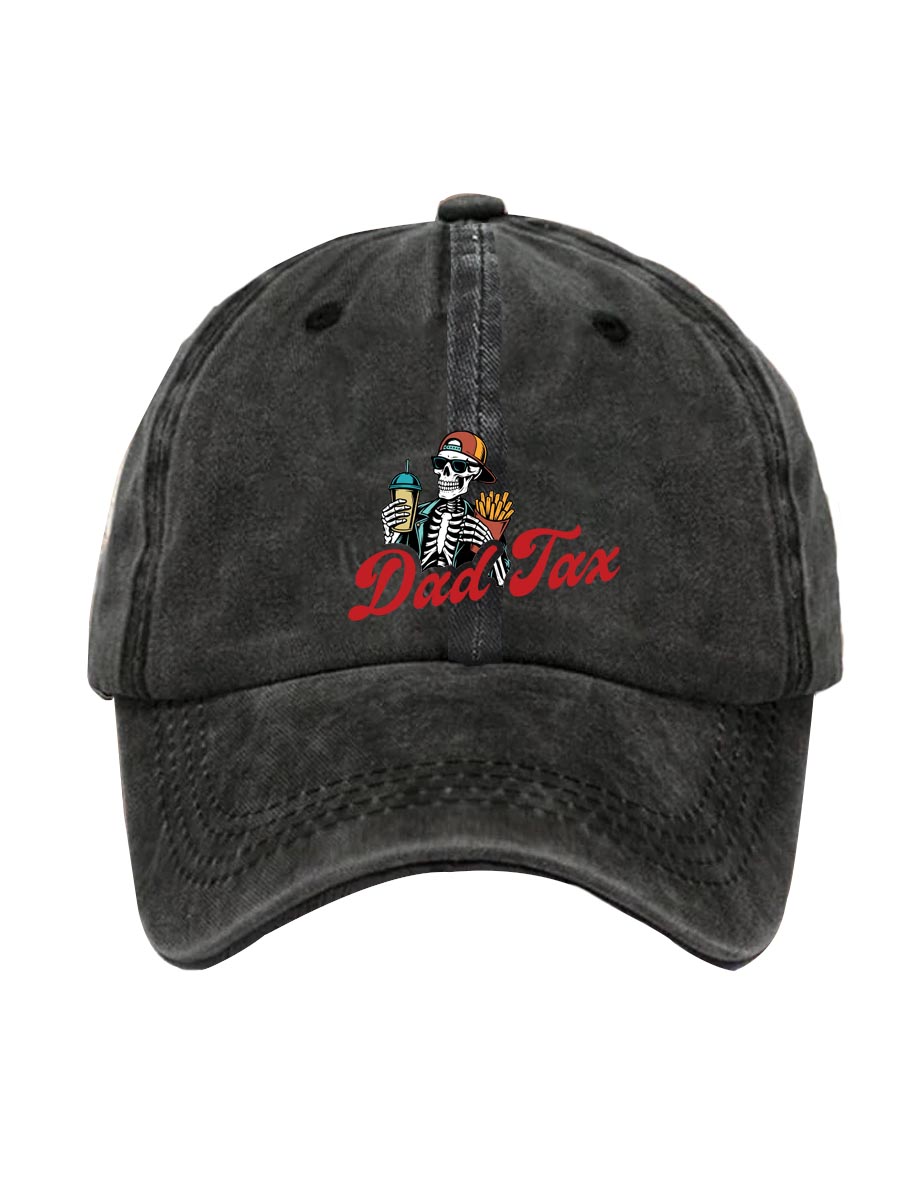 Dad Tax Pattern Washed And Distressed Hats
